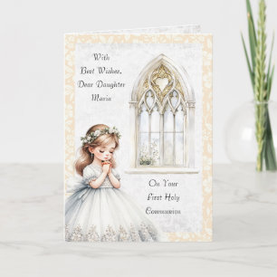 Carte Fille première communion Bénédictions spéciales Sa
