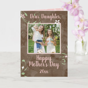 Carte Fille Printemps Germes Grandma Fête des Mères Phot
