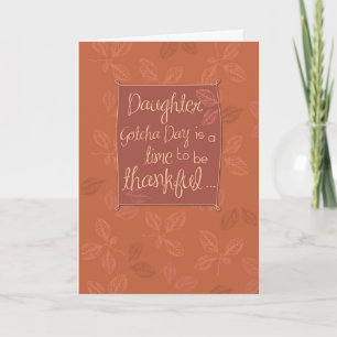 Carte Fille reconnaissante le jour de l'adoption