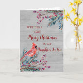 Carte Fille Russe Bois Aquarelle En Droit Noël (Fleur jaune)