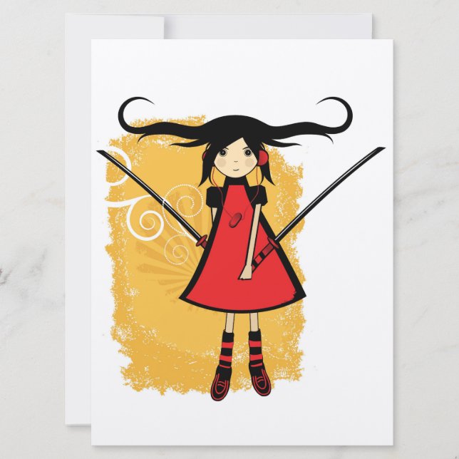Carte fille Samurai (Devant)