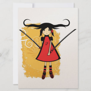 Carte fille Samurai
