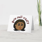 Carte Fille scientifique noire (Dos)