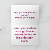 Carte Fille scientifique noire (Intérieur)