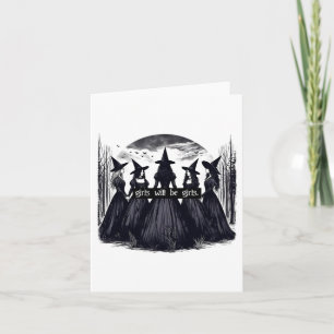 Carte Fille Sera Filles Sorcière Halloween Drôle Witchy
