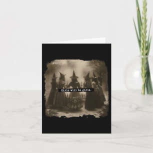 Carte Fille Sera Filles Sorcière Halloween Drôle Witchy
