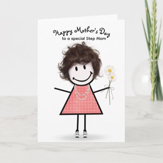 Carte Fille silhouette pour la fête des mères de la bell (Devant)