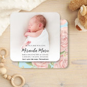 Carte Fille simple superposition Texte Nouveau-né Photo