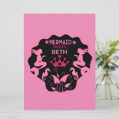 Carte Fille Sirène Princesse (Debout devant)