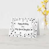 CARTE "FILLE SPÉCIALE" SPÉCIALE "ANNIVERSAIRE" POUR "VOU (Fleur jaune)