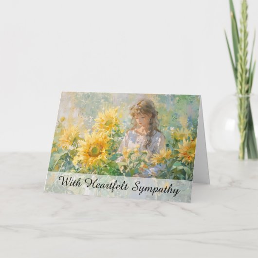 Carte *~* Fille Sun Flowers TV2 Sympathy Love Light (Devant)