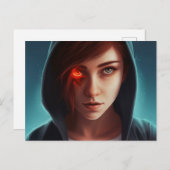 Carte fille super-héros (Devant / Derrière)