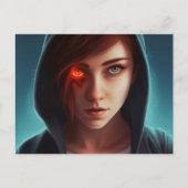 Carte fille super-héros (Devant)