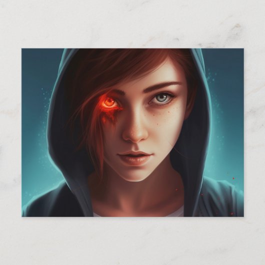 Carte fille super-héros (Devant)