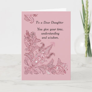 Carte Fille sur la Fête des mères Pink Paisley