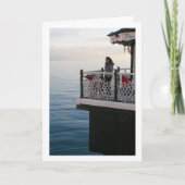 Carte Fille sur le quai, portrait de plage (Devant)