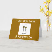 CARTE FILLE TOAST LE JOUR DU MARIAGE (Fleur jaune)