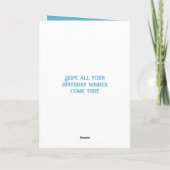 Carte Fille très spéciale en droit nom photo turquoise (Dos)