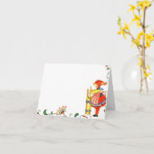 Carte fille vintage Beurre (Fleur jaune)