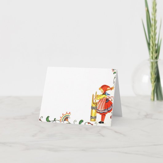 Carte fille vintage Beurre (Devant)