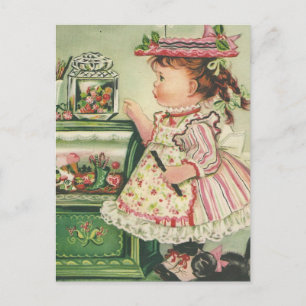 Carte fille vintage Candy Shop