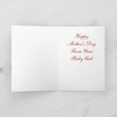 Carte Fille Vintage mignonne aux fleurs (Intérieur)