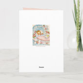 Carte fille vintage rétro (Dos)