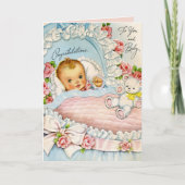 Carte fille vintage rétro (Devant)