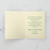 Carte Fille vintage robe verte Trèfles Saint-Patrick (Intérieur)
