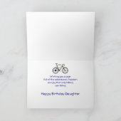 Carte Fille voeux d'anniversaire pour vélo, vélo vélo (Intérieur)
