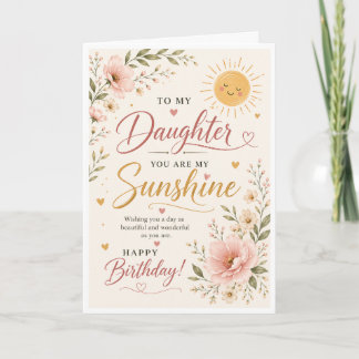 Carte Fille Vous êtes mon soleil