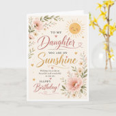Carte Fille Vous êtes mon soleil (Fleur jaune)