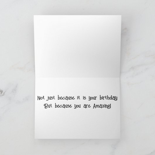 CARTE **FILLE** VOUS MÉRITEZ UN ANNIVERSAIRE "GRANDE VUE (Intérieur)