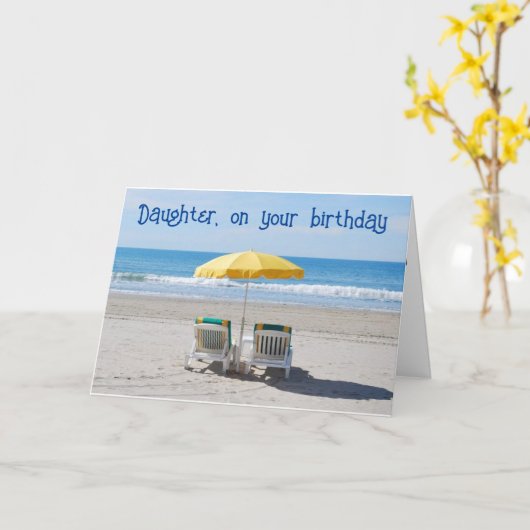 CARTE **FILLE** VOUS MÉRITEZ UN ANNIVERSAIRE "GRANDE VUE (Fleur jaune)