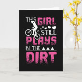 Carte Fille VTT (Fleur jaune)