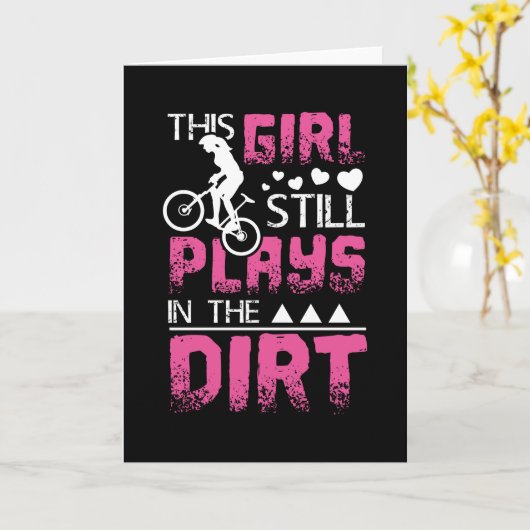 Carte Fille VTT (Fleur jaune)