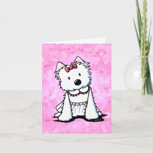 Carte fille Westie (Devant)