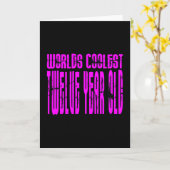 Carte Filles 12e Anniversaire Mondes roses les plus frai (Fleur jaune)