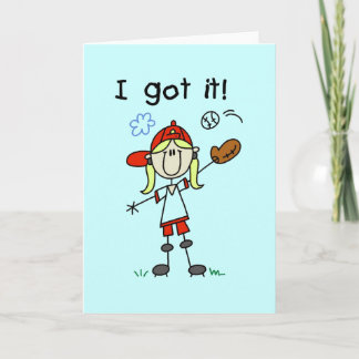 Carte Filles Baseball I got It Tshirts et cadeaux