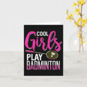 Carte Filles cool Jouer Badminton (Fleur jaune)