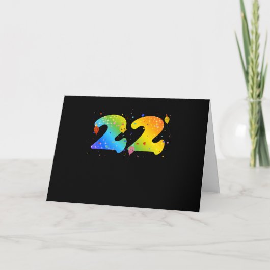 Carte Filles de 22 ans 22e anniversaire (Devant)