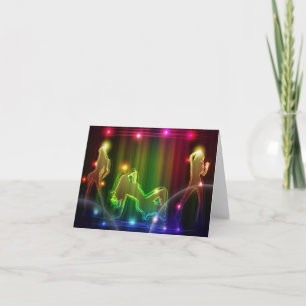 Carte Filles de fête Moderne tendance Lumières de Nons