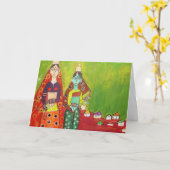 Carte Filles de village (Fleur jaune)