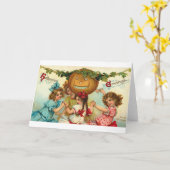 Carte Filles d'Halloween (Fleur jaune)