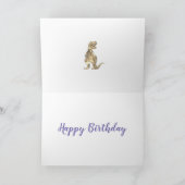 Carte Filles Dinosaure 6ème Anniversaire Ajouter Nom & P (Intérieur)