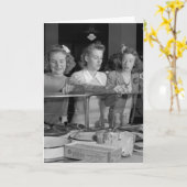 Carte Filles du secondaire, années 1940 (Fleur jaune)