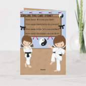 Carte Filles fantastiques Karate Coloring Page Joyeux an (Dos)