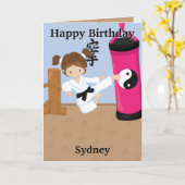 Carte Filles fantastiques Karate Coloring Page Joyeux an (Fleur jaune)