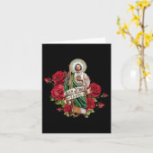 Carte Filles Femmes Roses Rouges San Judas Tadeo Avec Dr (Fleur jaune)