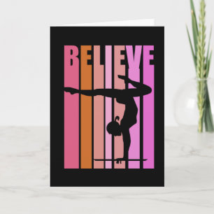 Carte Filles Gymnaste Gymnastique Filles Poignée Rose